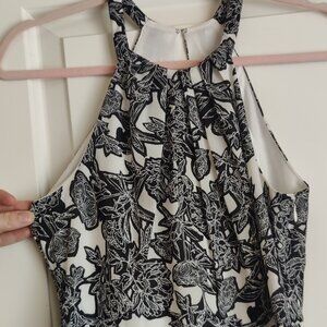 B&W Floral Sundress